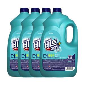 라이온코리아 비트 화이트플러스 세제 일반용 4L 4개