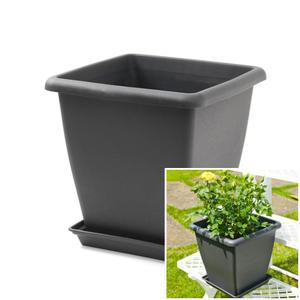 사각화분 플라스틱 대형 화분 받침대 25X25 그레이