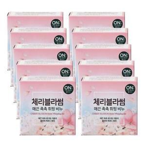 온더바디 체리블라썸 매끈 촉촉 휘핑비누 90g x 10개 / 클렌징 목욕 세수 세안 비누