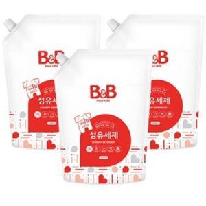 비앤비 섬유세제 리필, 1.5L, 3개