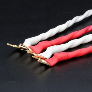 카나레 스피커 브리지/점퍼 오디오 케이블 2S11F 2.0mm  x 4 바나나-스페이드 Y 단자 개