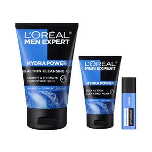 로레알파리 맨 엑스퍼트 이드라파워 아쿠아 클렌징 폼 100ml +아쿠아 클렌징 폼 50ml+수분 or 안티에이징 세럼 22ml