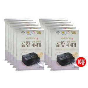 [해남미소] 형제수산 살짝구운 곱창재래김(5매) 10봉