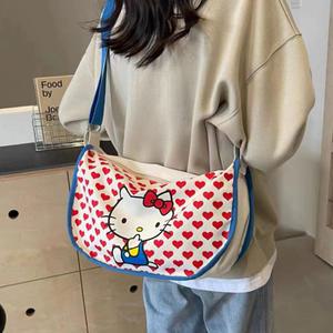 하캣 냥이 하트 프레임 에코 크로스백