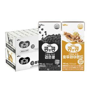 콩앤콩 고칼슘 두유 검은콩 24팩 + 고칼슘 두유 호두와 아몬드 24팩(총 48팩)
