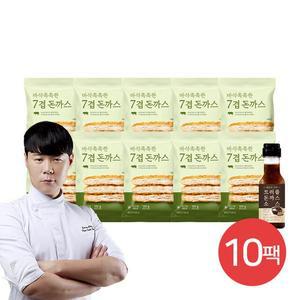 [하프클럽/최현석셰프]바삭촉촉한 7겹 돈까스 120g  10팩 + 트러플돈까스소스 1병(M)