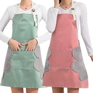 핸드타월 앞치마 방수 H형 주방 카페 어린이집 남성 여성 스트라이프 ODM-APRON06