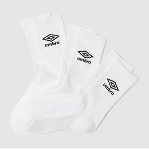 [엄브로] 올파일 에센셜 3PACK 크루 삭스 화이트 UQ123CSC11WHT