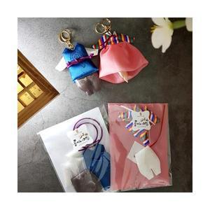 청색 커플 미니한복 키링 만들기 DIY패키지 외국인선물 한국전통기념품 명절선물 한복열쇠고리