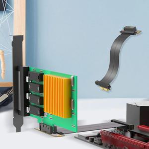 PCI-E 4.0 X1/X4 라이저 케이블 그래픽카드 고속 익스텐더 PCIe 카드 90도 어댑터