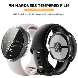 Google Pixel Watch 3 용 유리 커버 41mm 45mm PC 보호 케이스 Google Pixel 2/1 용 범퍼 화면 보호기