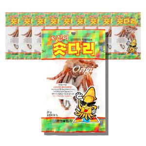 한양식품 오징어숏다리20g 10개 오징어다리