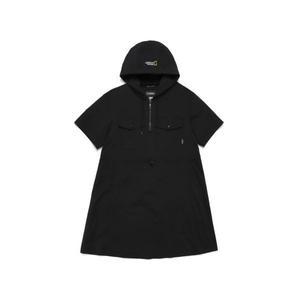 내셔널지오그래픽 N242WOP980 여성 시그너스 우븐 스트레치 후드 반팔 원피스 CARBON BLACK N242WOP980198