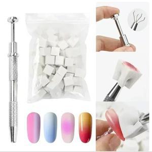 네일 아트 스폰지 소프트 그라디언트 스탬퍼 도구 컬러 페이드 매니큐어 DIY 크리 에이 티브 그리퍼
