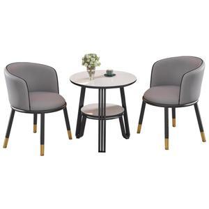 2인 테이블 세트 2개 클래식 거실 티테이블 그린 60x60x57 60cm 가죽 월넛