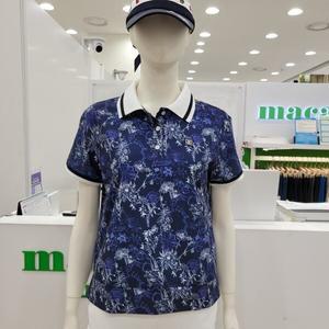 모다남양주 여성  전판수체화 패턴 요꼬에리 티셔츠 MNW2TS1468