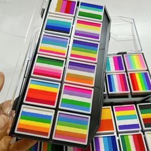 페이스 페인팅 분할 케이크가 포함된 수성 페이스 페인트 키트 페이스 페인팅 색상 바디 페인트 어린이와