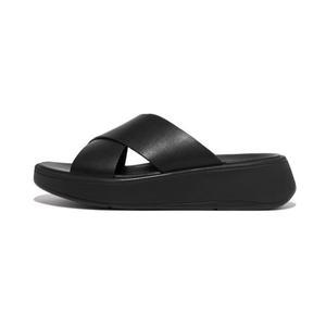 fitflop 핏플랍 F-MODE 여성 레더 플랫폼 크로스 슬리퍼 FW5-090
