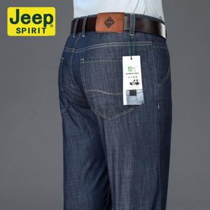 JEEP 지프 여름 남성 쿨링 얇은 와이드 스판 청바지/빅사이즈/블랙진/데님/일자/흑청
