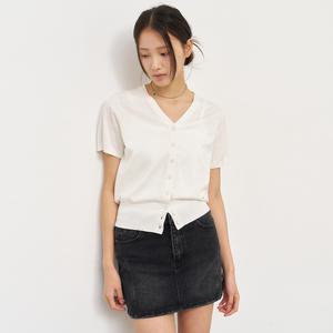 WOMAN 텐셀 이지 하프 가디건 [WHITE] / WBE2L04547