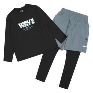 HC08 퀵드라이 래쉬가드4부세트WH 주니어 남아/래쉬가드  SJZ304 MKWH03