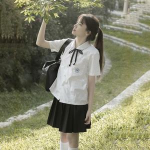 대만교복 칸타유니버스 졸업사진 반팔 여성 상견니 컨셉 세라복 블랙스커트 드라마의상 넥 XS