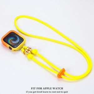 Apple Watch 41mm 42mm 45mm 46mm 49mm 매는 밧줄 S10S9 S8 목걸이 코드 S7 S6 S5 SE 울트라 커버 회중 시계 땋은 매는 밧줄