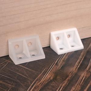 투명 흰색 플라스틱 직각 선반 모서리 식탁 삼각 코너 연결 보강 칸막이 브라켓 10P 꺽쇠 DIY
