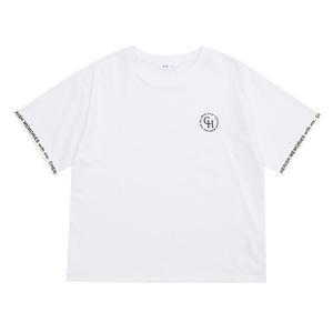 소이 HC33 4부 롤업 소매,레터링티 소이여아반팔,초등,고학년,기본티,흰색 23M1469