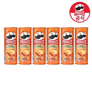 켈로그 프링글스 매콤달콤 한국식 닭강정 맛 100g 6개