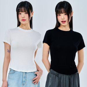 베이직 라운드넥 반팔 티셔츠 4color