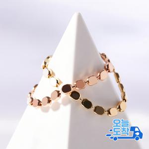 14K 스위트 판볼 체인 금 반지