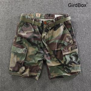 남자반바지 카모 군복 스타일 GirdBox 다기능 카고팬츠 여름용 냉장고바지