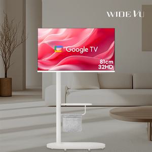와이드무빙뷰 화이트에디션 타원형 삼탠바이미 32인치 HD 이동식 스마트 TV 셋트