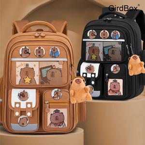 GirdBox 카피바라 초경량 학생 책가방 여학생용 가벼운 무게 분산형 등받이 대용량 백
