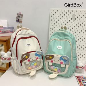 학생을 위한 귀여운 고양이 책가방 GirdBox 여학생용 고급스러운 백팩 청소년 캐주얼