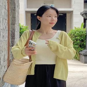 올리비 비스코스 썸머 라운드 가디건 (2color)