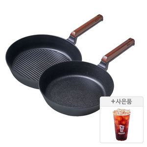 도루코 헤이즐 IH 인덕션 팬 2종세트(프라이팬 24cm+그릴팬 26cm)