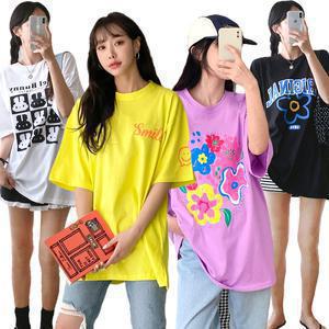 입점기념 균일가! 박시핏 프린팅 미라클코지 여성 빅사이즈/티셔츠/롱티/루즈핏/박스티