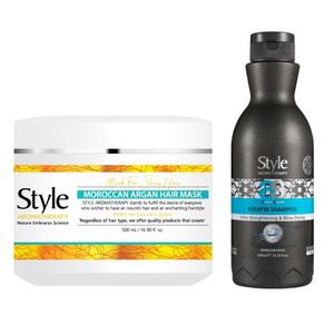 극손상 모로칸 헤어팩 500ml+케라틴 샴푸 400ml 2종