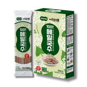순솔 100% 메밀국수 1kg (100g x 10봉) 비건면 무밀가루 저칼로리면 제로슈가 무첨가물