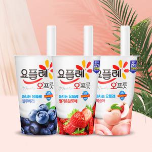 빙그레 요플레 오프룻 180ml 10입 딸기알로에 / 복숭아 / 블루베리