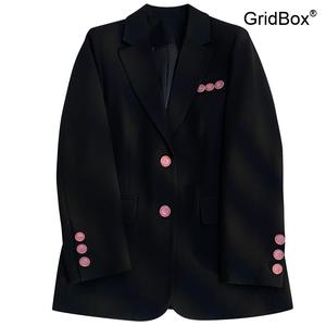 봄 신상 디자인감 블랙 여성 정장 자켓 캐주얼 GirdBox 스타일리시한 소재