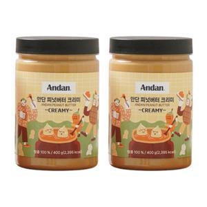 안단 피넛버터 크리미 400g, 2개