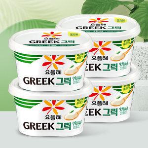 [6/17(화) 발송] 빙그레 요플레 그릭요거트 마일드 무가당 400g 4개