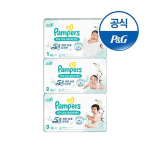 [특별 핫템] 팸퍼스 2025 터치오브네이처 밴드형 기저귀 1~3단계 3팩 (총 1박스)