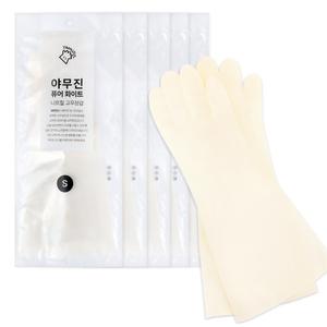 [6개] 야무진 퓨어 니트릴 고무장갑 S/M/L 화이트