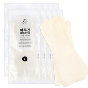 [10개] 야무진 퓨어 니트릴 고무장갑 S/M/L 화이트