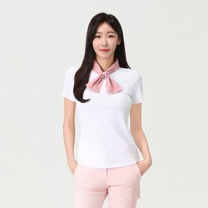 [엘르골프] 여성 에리 리본형 폴로 티셔츠_6I45206