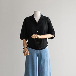 (안나앤플러스) 로젤 진주 카라 티셔츠[티셔츠DKU87] 빅사이즈